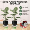 Dcpes 9.8Inch Plant Caddy with Hidden Wheels, Rolling Plants Stand