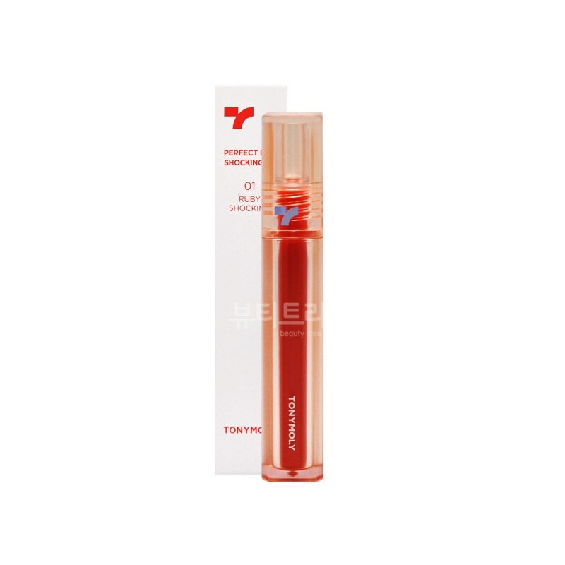 Tony Moly Perfect Lips Shocking Lip 01 Ruby Shocking /