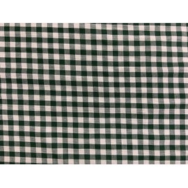 45” Wide 1/4” Gingham Check White and Dark Green 65% Polyester/35% Cotton
