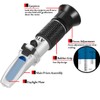 Honey Refractometer,V-Resourcing Hand Held Be'(Baume)/Brix/Water Refractometer for Honey Test,Tri-Scale (Baume:38-43°;Brix:58-92%;Water:12-27%)