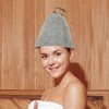 3 Pieces Felt Sauna Cap, Simple Absorbent Hair Drying Cap,