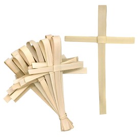 VILLAGE GIFT IMPORTERS Dried Palm Sunday Crosses | Pack of 25 | African Outreach Pre-Made Palm Crosses | for Palm Sunday Church Services | Christian Parish Supplies for Lent