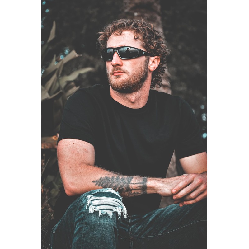 Birdz Eyewear Oriole Padded Motorcycle Riding Sunglasses Black Frame with