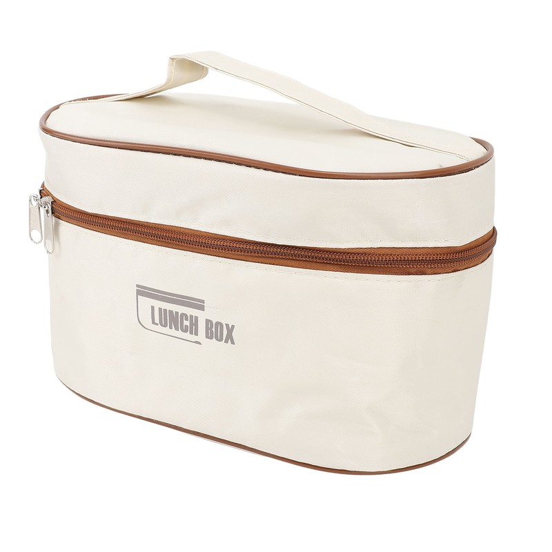 Bento Box Round Lunch Box Coffee Brown Stainless Steel Leakage