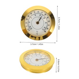 KOMBIUDA Guitar Case Thermometer Temp Gauge for Accurate Temperature Monitoring Guitar Cases Pianos and Cabinets Inlaid Design for Precision and Aesthetic Enhancement