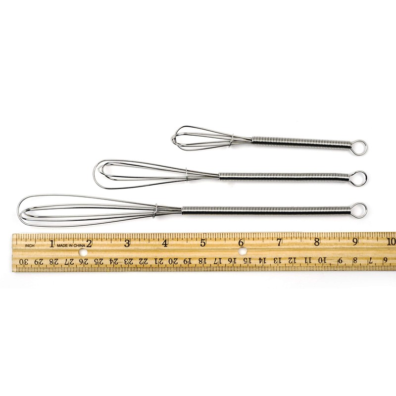 RSVP Endurance 18/8 Stainless Steel Mini Whisks, Set of 3