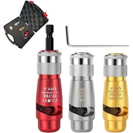 Electrician Wire Stripper, Aluminum Alloy Cable Wire Stripping and Twisting Tool, Portable Power Cable Peeling Cutter Tool Screwdriver Hand Drill Cable Stripper for Hand Drill (3PCS)