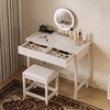 ChooChoo 40 Inch Modern Desk with Drawers, Makeup Vanity Desk