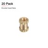 DTGN M2x4x3.5mm (IDxLxOD) Knurled Insert Nuts Brass Plastic Shell Brass