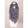ScarvesMe Women's Animal Print Leopard Oblong Scarf One Size Gray