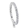BERRICLE Sterling Silver Wedding Rings Pave Set Round Cut Cubic