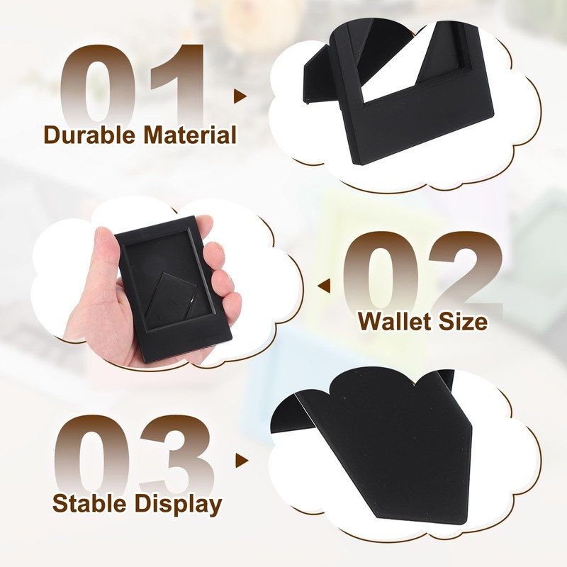 sourcing map 8pcs Mini Picture Frames, 2.4 x 3.6 Inch