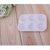 24 Pieces White Paint Plastic Palettes 6 Well Rectangular Watercolor