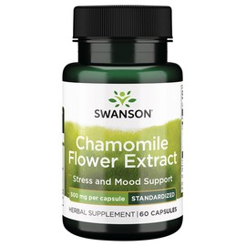 Swanson Swanson Chamomile Flower Extract 500 Milligrams Standardized to 1.2% Apigenin 6 mg per Capsule 60 Capsules