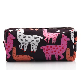 Llama Pencil Case Large Capacity Canvas Pen Bag Pouch Stationary Case Makeup Cosmetic Bag (Llama)