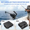Heavy Duty Universal Square/Round Rail Downrigger Mount for Cannon(Black)