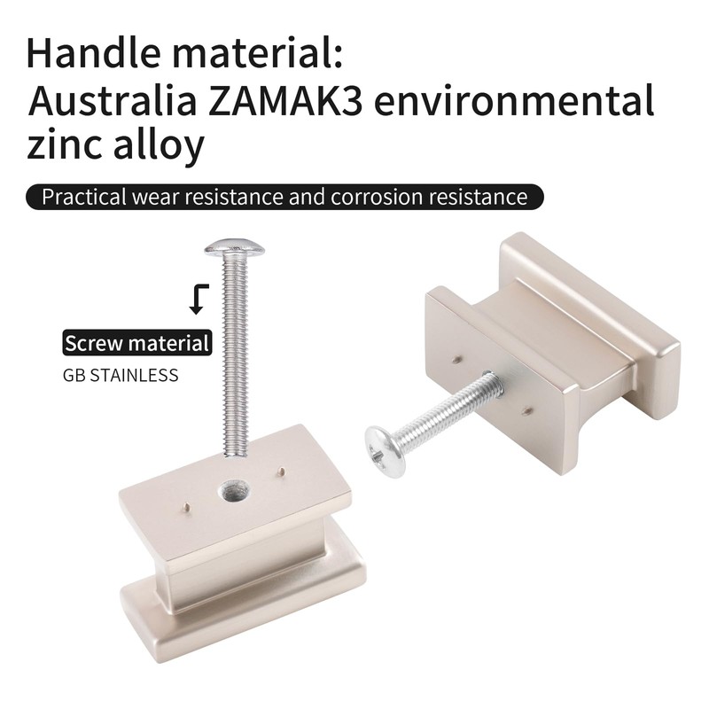 MUMU 6-Pack 1.5inch Satin Nickel Cabinet knobs Cabinet knobs Brushed