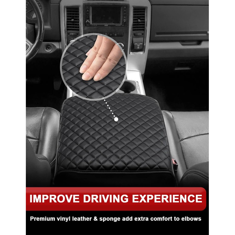 KBH Center Console Armrest Cover for 2009-2018 Dodge Ram 1500