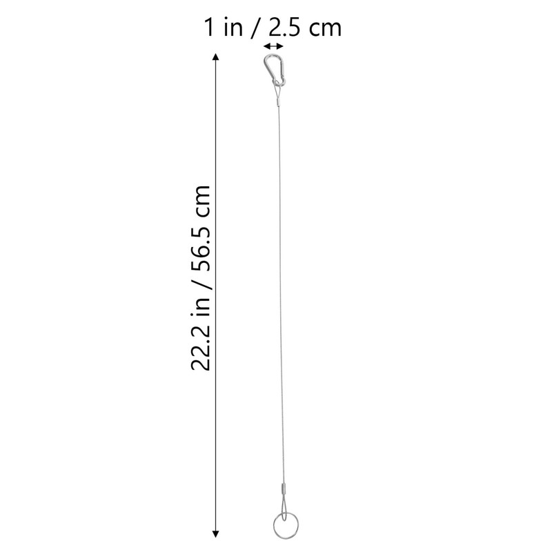 TEHAUX 6pcs Stainless Steel Lanyard Safety Ropes, Heavy Duty Wire