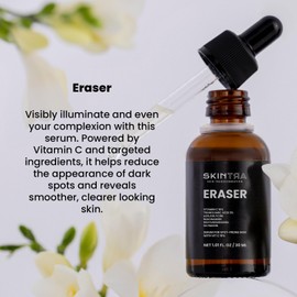 SkinTra - Eraser - Powerful Serum for Hyperpigmentation with 10% Vitamin C, For Dark Spots & Redness Reduction – Vegan – Safe for Daily Use – 30 ml/Net 1.01 Fl. Oz