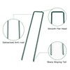 10 Pack Galvanized Landscape Staples, 6 Inch U-Shaped Garden Stakes,