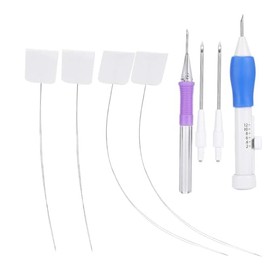 Kit de aguja perforadora de bordado con estuche bolígrafo mágico para bordado herramientas de costura DIY para manualidades enhebradoras