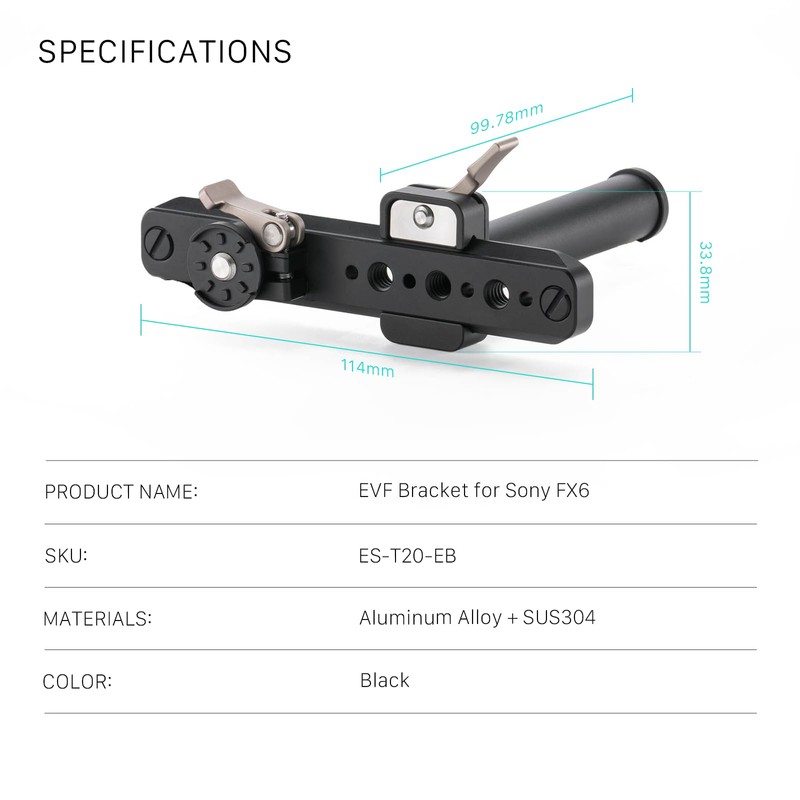 TILTA EVF Bracket for Sony FX6 ES-T20-EB