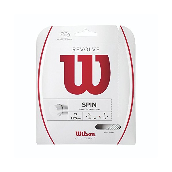 Wilson Sporting Goods Revolve Tennis String, White, 17-Gauge (WRZ946600)