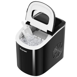 Byroce Portable Countertop Ice Maker, Electric Ice Maker with Easy Operated Panel, Ice Cubes Ready in 6 Mins, 26LBS/24 Hours, Quiet Running and Energy Efficient, Countertop Ice Making Machine