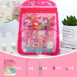 Unicorn Stationery Set, Gift Girls 5.6 Years, Pack of 6 Unicorn Stationery Gift Set for Girls, Notebook, Pencil, Sharpener, Handbag, Eraser, Ruler, Gifts for Girls