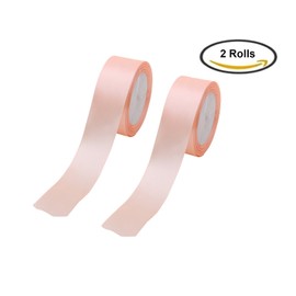 Jesep 1 1/2" Single Face Satin Ribbon 2Rolls 50 Yards #10922 (Peach)