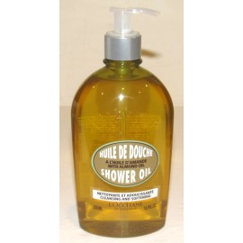 L'Occitane Shower Oil With Almond 16.9 Oz 500 mL JUMBO Size Cleansing Softening