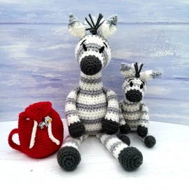 Zebra and Baby Zebra Luxury Crochet Kit