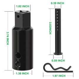 WYNNsky Heavy-Duty Trailer Jack Drill Adapter, Used with 1/2’’ Drive Adapter or 1’’ Socket