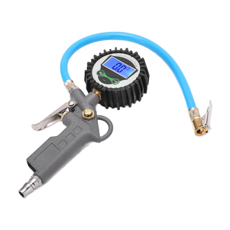 Digital Tire Inflator Pressure Gauge Backlight 0‑230PSI Zinc Alloy Meter