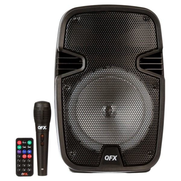 QFX WMX-8074 8" Battery Powered Portable Bluetooth Party Speaker