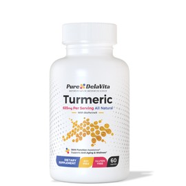 Turmeric with BioPerine® – Premium Turmeric Curcumin Supplement for Joint, Digestive, & Cognitive Health, Organic, Non-GMO, Gluten-Free, Vegan, 60 Capsules