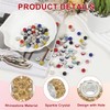 PATIKIL European Large Hole Beads, 120 Pcs Rhinestone Sparkle Crystal