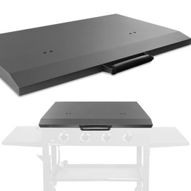 Griddle Cover Lid - Powder Coated Black Aluminum Lid Storage Cover for 36 inch for Black Stone Griddles + Includes Free Handle Cover