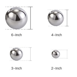 Opexscal Stainless Steel Decorative Balls, Shiny Decorative Orbs for Centerpiece Decor, Set of 6