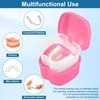 Denture Box with Removable Filter Basket, False Teeth Container for