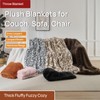 Luxury Fluffy Faux Fur Throw Blanket,Thick Fluffy Fuzzy Cozy Blanket,Plush