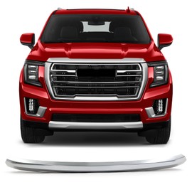 IKON MOTORSPORTS, Front Skid Plate Compatible With 2021-2023 GMC Yukon Sport Utility 4-Door, Galvano Silver Front Under Bumper Skid Plate Protective Armor