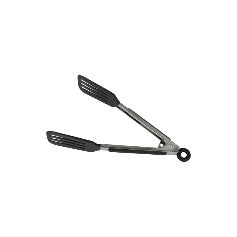 R&M International 96921 Mini 8" Spatula Tong with Locking Handle,