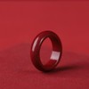 HUJUON Natural Cinnabar Stone Rings for Women Men,Red Cinnabar Gemstone