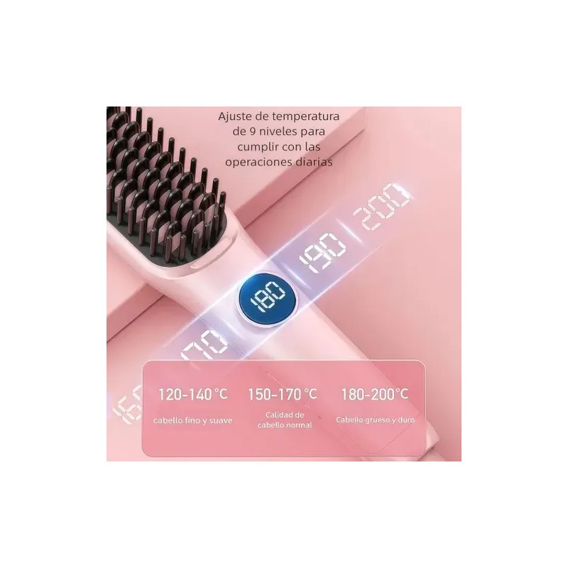 Cepillo Alisador Cedcer Ss03 Profesional Iónico Frizz Lcd