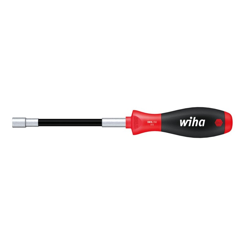 Wiha SoftFinish 341SF Hexagonal Socket Spanner Screwdriver with Flexible Shaft,