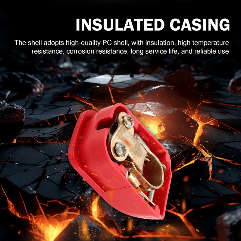 MLY 2 PCS Automotive Smart Copper Battery Clamps, Secure Connection