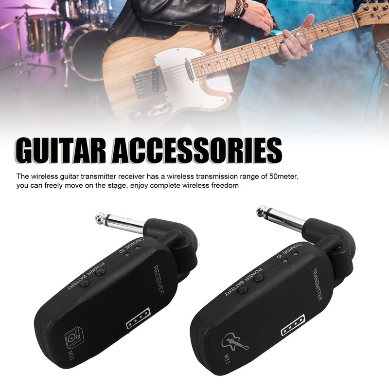 Wireless Guitar Transmitter Receiver System 50meter Bluetooth Audio Transmit Universal