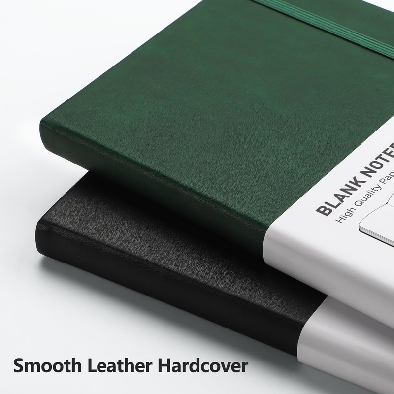 RETTACY Notebook A5 Blank Pack of 2 - 384 Pages